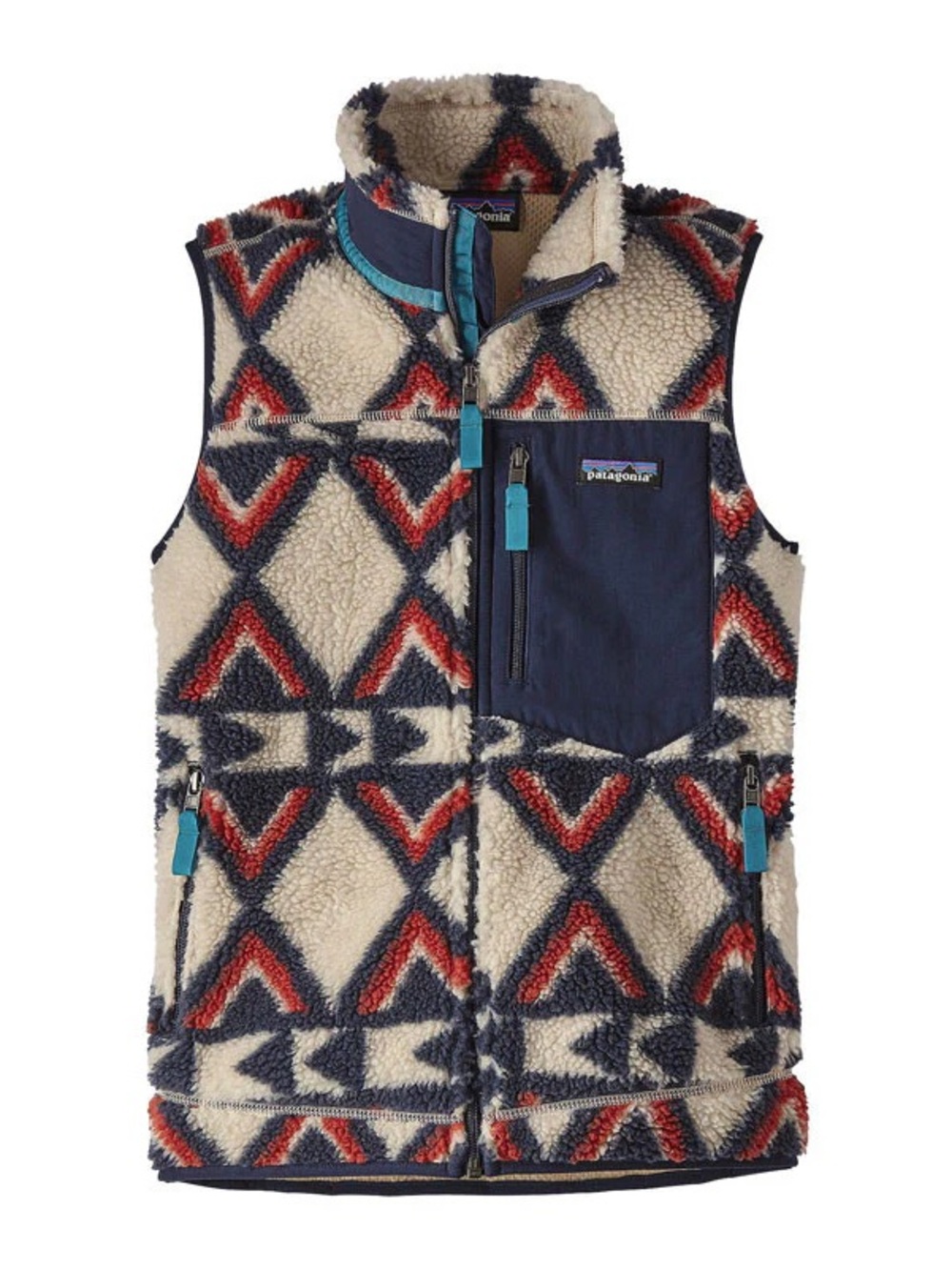 Patagonia Classic Retro-X Fleece Vest Size Small Brass Hawk Smolder Blue Sherpa‎ - Picture 12 of 14